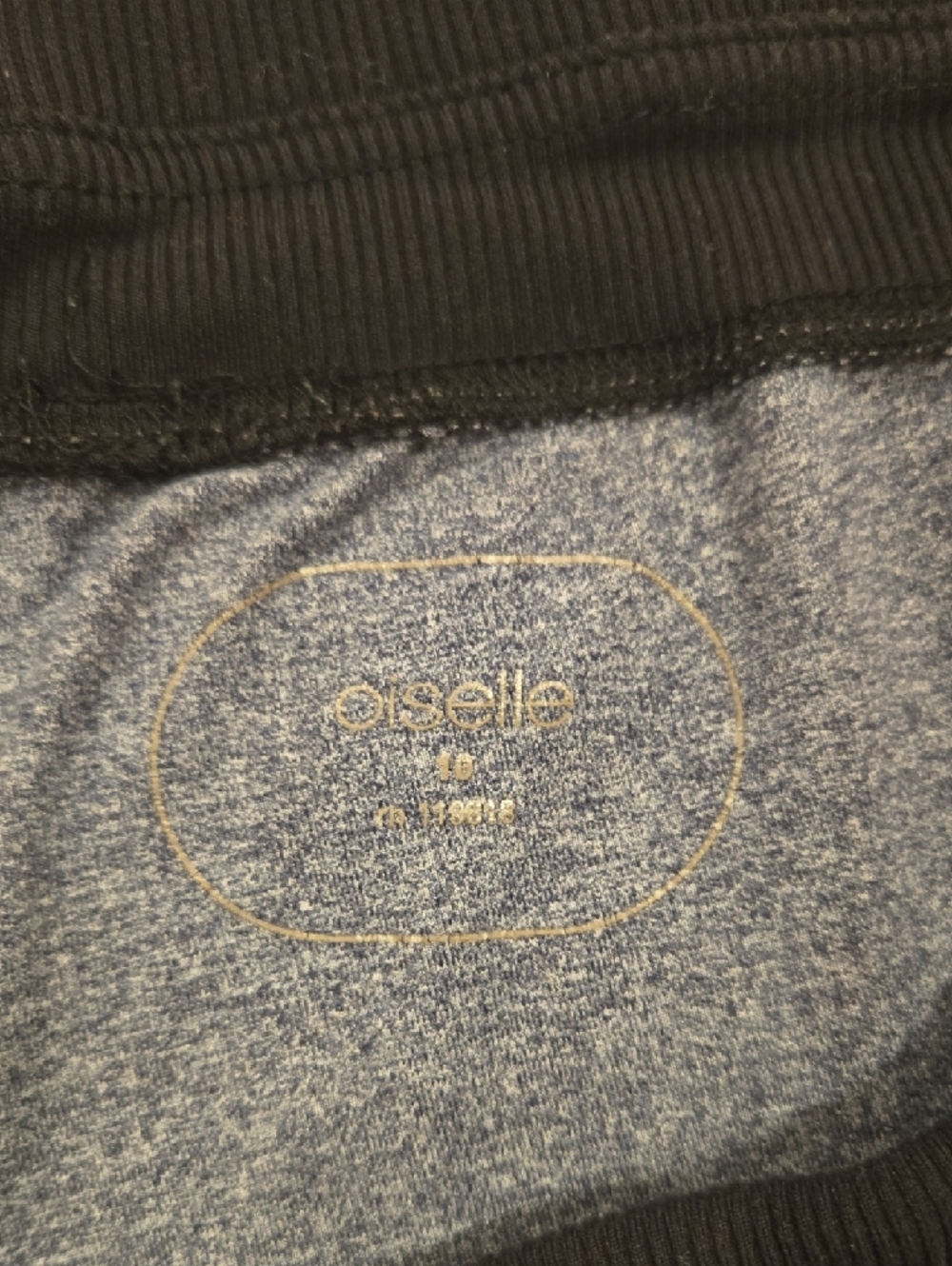 oiselle Lux Heather Gray Joggers with Black Rib Trim - Picture 6 of 6